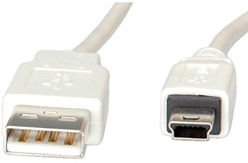 Secomp 11.99.8730 - USB Kabel (3 m, USB A, Mini-USB B, 2.0, Male connector / Male connector, Weiß)