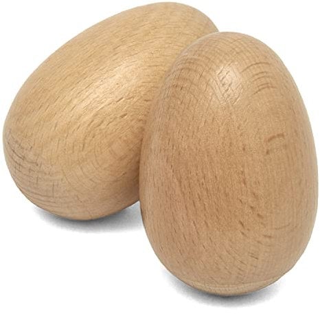 Tiger Oeuf Shaker en bois - lot de 2