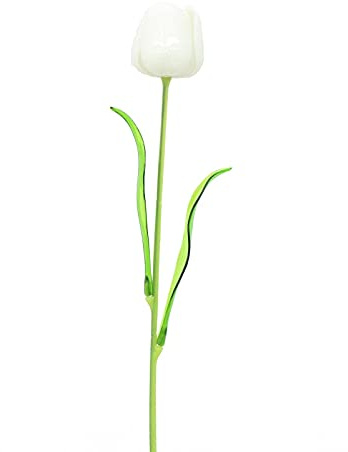 EUROPALMS Kristalltulpe, Kunstblume, weiß, 61cm 12x | Edle, vielseitige Ganzjahresdeko