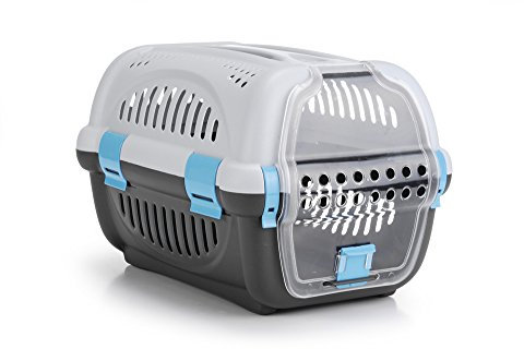 Beeztees 715011 Reisebox Rhino, 51 x 34.5 x 35 cm, grau/blau