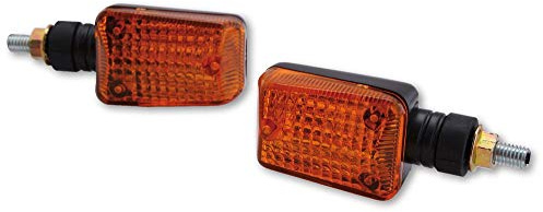 SHIN YO Mini-Blinker, schwarz, Glas gelb (Black)