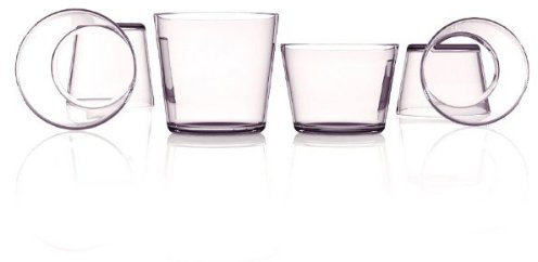 Gotto - Juego de 4 vasos de vino de vidrio soplado