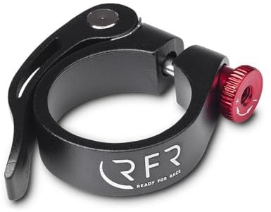 RFR Sattelklemme mit Schnellspanner 31.8mm / 34.9mm schwarz/rot: Größe: 34.9mm