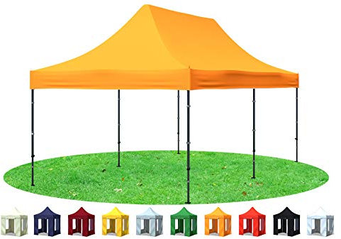 Stabilezelte Faltpavillon 3x6 Meter Premium ohne Seiten Orange