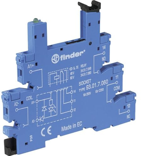 Finder blue screw socket for 34.51,1 piece, 93.01.7.024