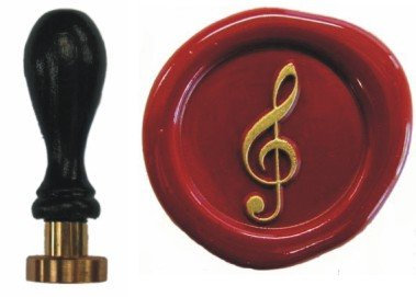Siegel Stempel Petschaft Notenschlüssel 24 mm