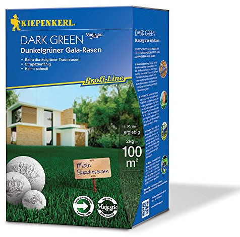 Rasenmischung Dunkelgrüner Gala-Rasen, DARK GREEN Majestic von Kiepenkerl 2 Kg