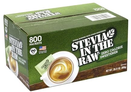 Stevia in the Raw Sweetener With Dextrose,1g Packet (Pack of 800)