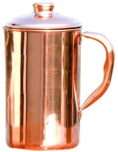 SKAVIJ reines Kupfer wasserkrug mit deckel trinkkrug (1,6 liter)