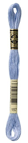 DMG Plaid Cotton Thread, Variegated for Stitching, 8 Metres 12-Pack Light cornflower / 794