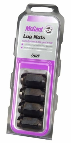 McGard 64031 Schwarz (M12 x 1,5 Gewindegröße) Kegelsitz-Radmutter, (4 Stück), 4 Radmuttern
