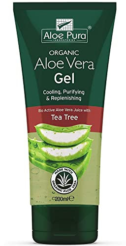 (2 Pack) - Aloe Pura - Aloe Vera Gel + Tea Tree | 200ml | 2 Pack Bundle