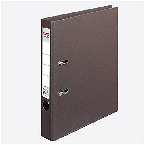 Herlitz 5 Stück Aktenordner max. file protect plus Polypropylen INT/EXT-Rücken 50 mm braun