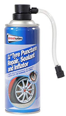 Streetwize - Tyre Sealant and Inflator - Puncture Repair - 450ml - Ideal For : Cars, Vans and 4x4's