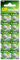 GP Batteries GPA76-C10 Pile, Lot de 10, alcaline, 110 mAh, 1,5 V, LR44, contact pression, 11.6 mm, 10