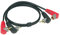 Bretelle 2x RCA mâles coudés / 2x RCA mâles coudés, 2m