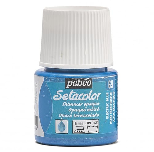 Pébéo Setacolor Shimmer 45ml 69 Electric Blue (Bttl)