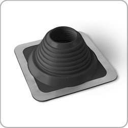 Roof Flashing, Low Temperature, 121mm to 254mm (5 to 10) Diameter, Black, Flue Liner, Chimney Pipe ducting, Weather Seal