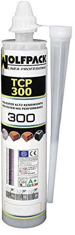 WOLFPACK LINEA PROFESIONAL - Anclaje Quimico Poliester 300 Ml. Sin Estireno, Taco Quimico, Taco Fijación Quimico, Taco Resina,.