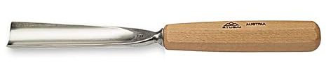 STUBAI Gerades Hohleisen 40 mm | einseitig geschliffen, Serie 55, Stich 9 | präzises Schnitzwerkzeug für Figuren, Konturen & Holzdesign | langlebige Profiqualität
