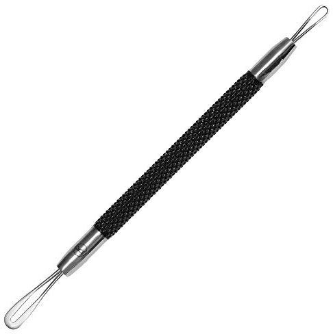 K-Pro Tire-Comédons Extracteur Boucle - Enlève Points Noirs - Acier Inoxydable (Noir)