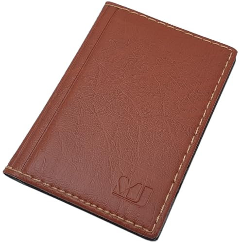 myledershop Porta carte di credito con 12 scomparti MJ-Design-Germany Made in UE in diversi colori e designs (Design 3 / Marrone)