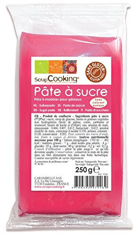 Pasta di zucchero, 250 g, colore: fucsia, Scrapcooking