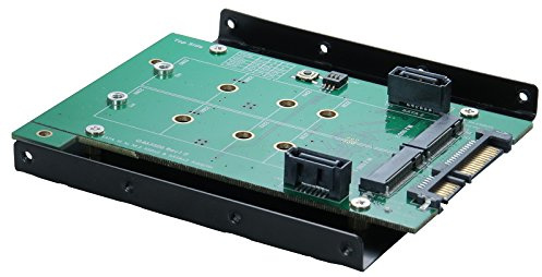 Exsys EX-3607 - SATA 3 zu 2 x M.2 SSD & SATA 2 (RAID) mit 2.5“ Einbaurahmen (9.5mm)