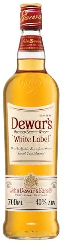 Dewar's White Label Blended Scotch Whisky, 40% ABV, 70cl / 700ml, Acabado en Barricas de Roble Seleccionadas