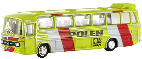 MINICHAMPS 169035189 - Mercedes-Benz O302 (LHD) - Fussball-Weltmeisterschaft, Mannschaftsbus Polen, Maßstab: 1:160