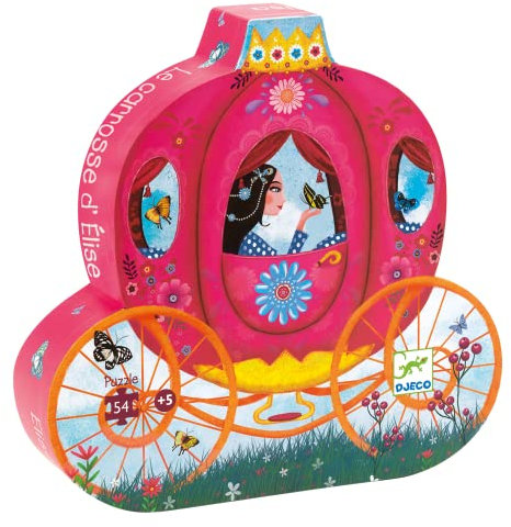 Djeco DJ07254 Horse Silhouette Puzzles, gemischt