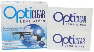 Opticlear Lens Wipes For Glasses Spectacles & Cameras Optical Devices by Opticlear