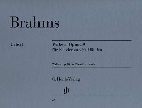 Walzer op. 39, Klavier zu vier Händen: Instrumentation: Piano, 4-hands (G. Henle Urtext-Ausgabe)