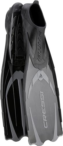 Cressi Pluma / Pluma Bag - Premium Flossen Set, Schwarz/Silber, 39/40