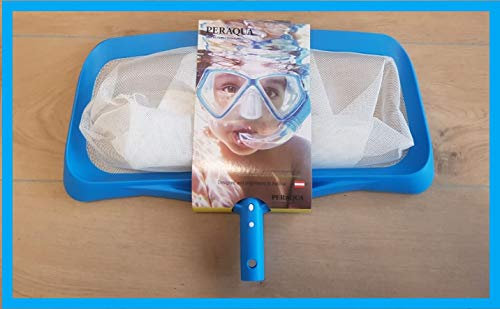 FHS24 Pool Schwimmbad Teich Laub Boden Kescher mit tiefem Laubsack Reinigung mit extra großem Auffangnetz