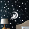 Wandtattoo-Loft Fluoreszierende Zauber Fee auf einem Mond mit Sternen Leuchtaufkleber - Wandtattoo Fluoreszierende leuchtende Sticker für das Kinderzimmer Sternenhimmel