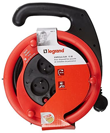 Legrand - Enrouleur à usage domestique - 4 prises de courant - câble 15m