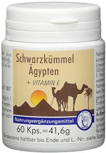 Pharma-Peter SCHWARZKÜMMEL ÄGYPTEN + E, 60 Kapseln