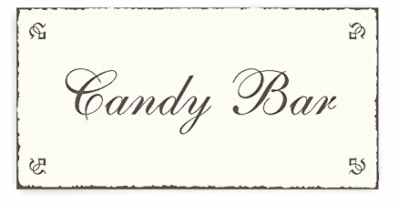 CANDY BAR Schild Vintage Look Dekoschild ca. 20 x 10 cm