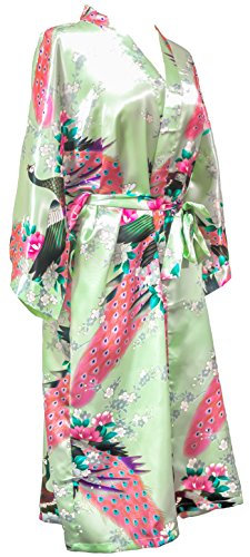 CCcollections Long Kimono Robe for Women’s | Premium Peacock Long Bridesmaid Robe | Ideal for, Bridal Shower, Anniversary & Birthday Women’s Gift