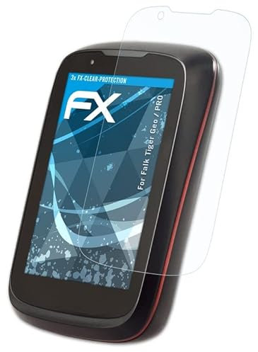 atFoliX Schutzfolie kompatibel mit Falk Tiger Geo/PRO Folie, ultraklare FX Displayschutzfolie (3X)