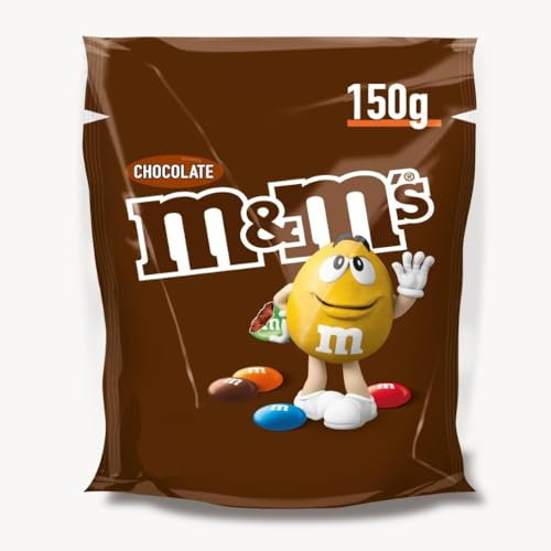 M&M'S Schokolinsen, Schokolade Beutel für Halloween Snacks 150g | Feine Schokolinsen mit Milchschokolade im praktischen Beutel. Perfekt für Halloween Abende und süßes Teilen zu Hause