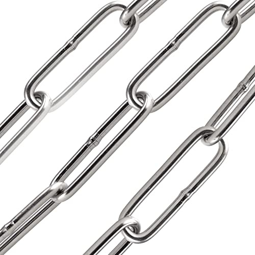FASTON® Edelstahl-Kette 2 mm Edelstahlkette (4 Meter) Edelstahl Gliederkette Absperrkette Rundstahlkette