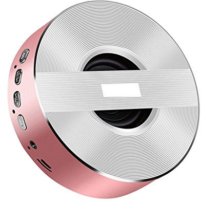 Mini enceinte Bluetooth à son grave sans fil pour iPhone, iPad, téléphones Gold Rose