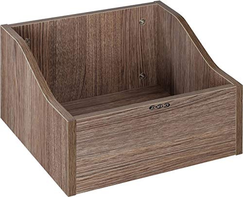 Zomo VS-Box 100/1 Vinyl Aufbewahrungsbox - 360 x 335 x 260 mm - Walnuss - MDF Holz - Regal für Schallplatten bis 120 LPs