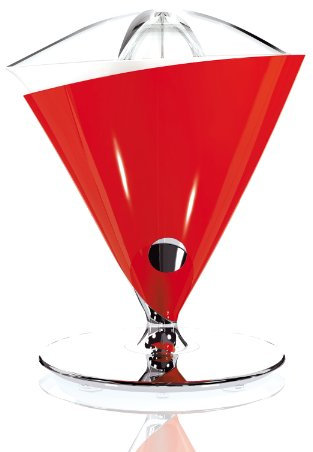 BUGATTI, Vita, Electric Juicer with Blown Tempered Glass Jug Included, Capacity 0.6 liters, Stainless Steel Filter, 80 W (Red)