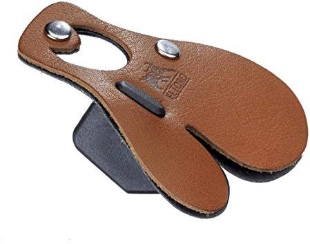 elToro Fingertab - Ledertab mit Fingertrenner – Schießhandschuh aus 3 Schichten (Leder, Gummi, Wildleder) – Robuster Fingerschutz für präzises Bogenschießen, langlebiges Zubehör - Rectshand (XL)