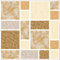 LPS Pack of 10 tile stickers Beige brown coffee multi stone marble effect self adhesive wall art decor Mosaic transfer kitchen splashbacks bathroom backsplash peel and stick cover