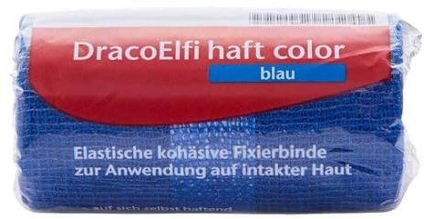 DRACOELFI haft color elast.Fixierb.6 cmx4 m blau 1 St