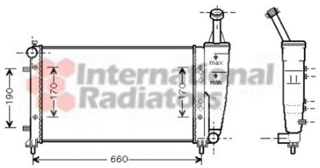 VAN WEZEL 17002300 Radiatore, Raffreddamento motore